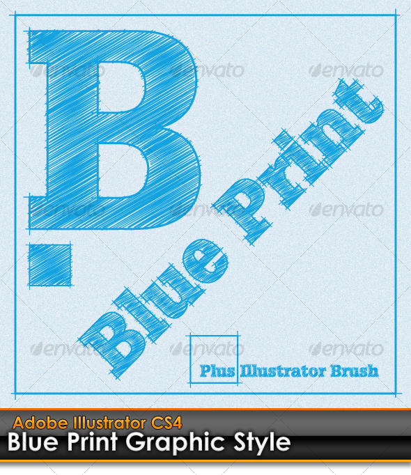 GraphicRiver Blue Print Illustrator Graphic Style plus AI Brush 99532 GraphicRiver Blue Print Illustrator Graphic Style plus AI Brush 99532