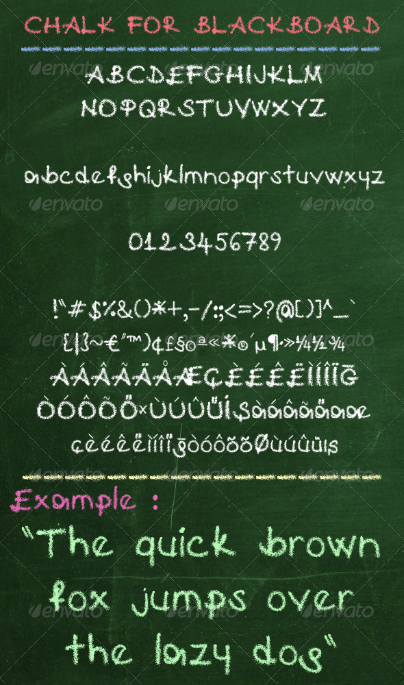 GraphicRiver Chalk For Blackboard 2749853 GraphicRiver Chalk For Blackboard 2749853