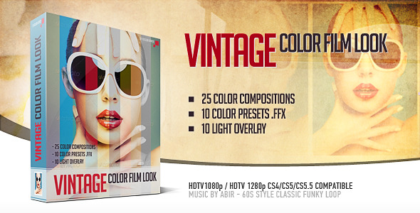 VideoHive Vintage Color Film Look 2760984 VideoHive Vintage Color Film Look 2760984