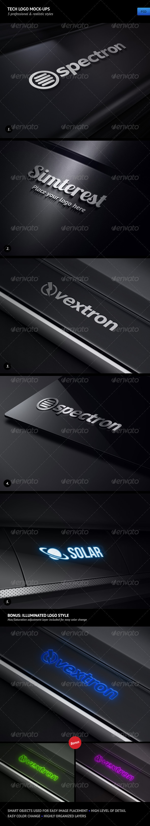 Download 4d Tech Logo Mockup Psd Free Download » Dondrup.com