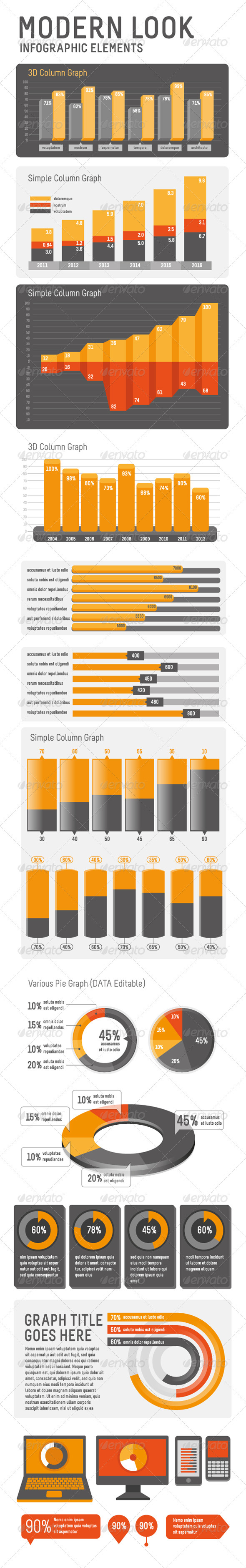 GraphicRiver Modern look Infographic Elements 2785022 GraphicRiver Modern look Infographic Elements 2785022