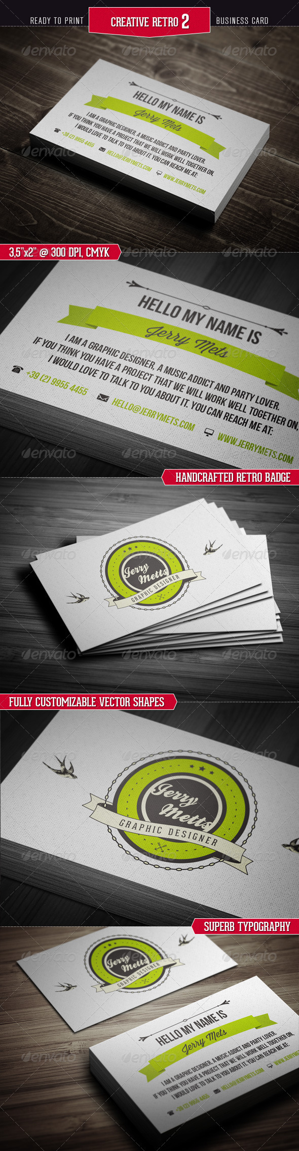 GraphicRiver Creative Retro Business Card 2 2811275 GraphicRiver Creative Retro Business Card 2 2811275