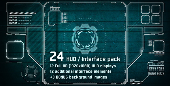 VideoHive 24 Hi-Tech HUD Interface Pack 2836699 VideoHive 24 Hi-Tech HUD Interface Pack 2836699
