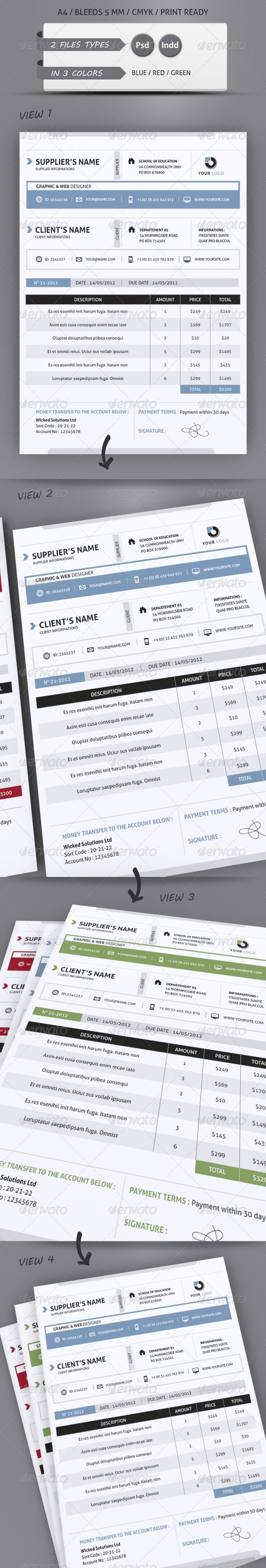 GraphicRiver Professional Invoice Template A4 2838422 GraphicRiver Professional Invoice Template A4 2838422