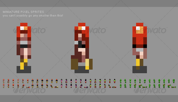 GraphicRiver Miniature Pixel People Sprites 100572 GraphicRiver Miniature Pixel People Sprites 100572