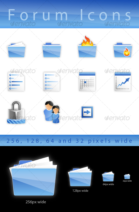 GraphicRiver Blue Forum Icon Set 102819 GraphicRiver Blue Forum Icon Set 102819