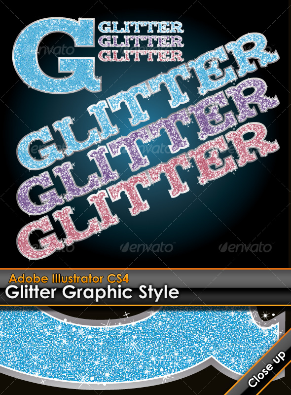 GraphicRiver Glitter Illustrator Graphic Style 96600 GraphicRiver Glitter Illustrator Graphic Style 96600