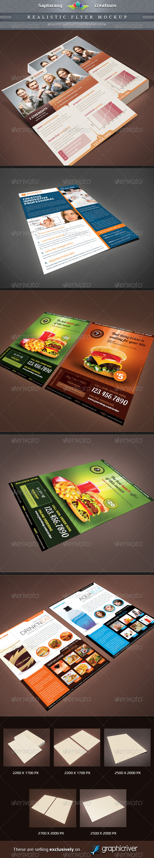 GraphicRiver Realistic Flyer Mockup Template 2883602 GraphicRiver Realistic Flyer Mockup Template 2883602