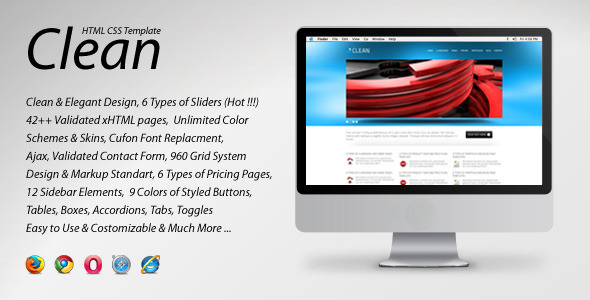 ThemeForest Clean HTML CSS Template 162234 ThemeForest Clean HTML CSS Template 162234