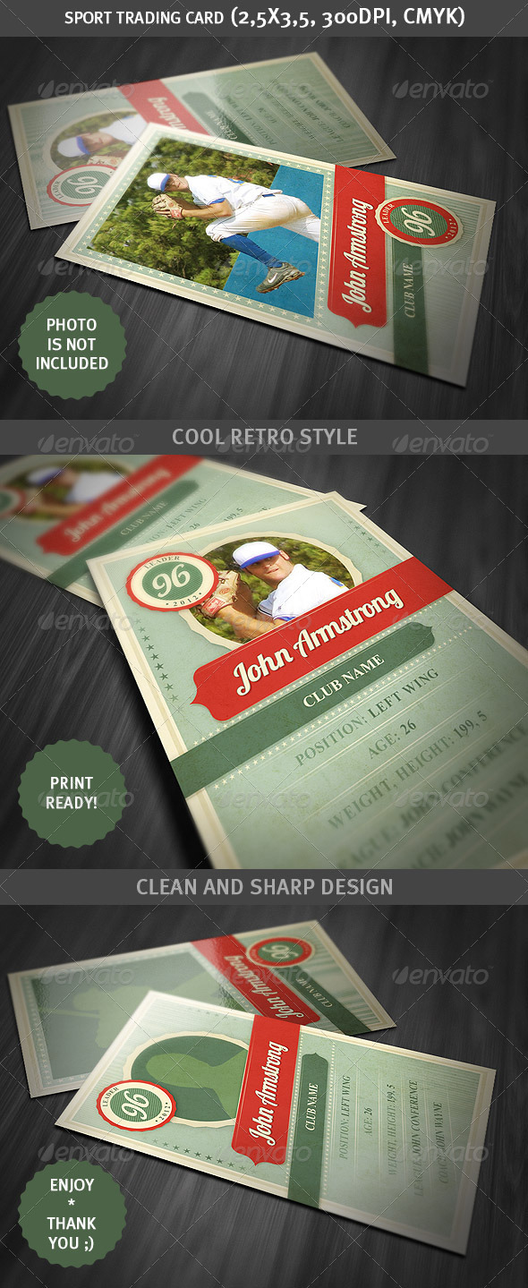 GraphicRiver Sport Trading Card Retro Style 2891401 GraphicRiver Sport Trading Card Retro Style 2891401