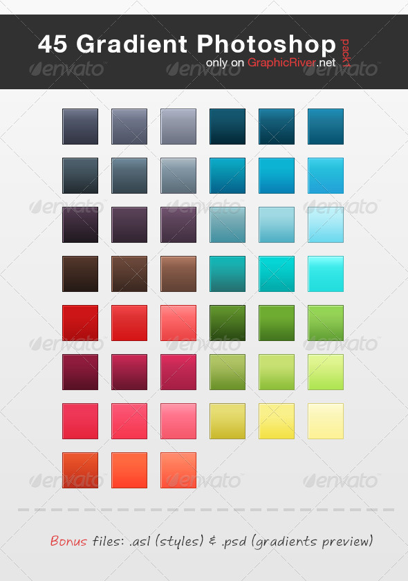 GraphicRiver 45 HQ Gradient Set for Photoshop Pack 1 2872755 GraphicRiver 45 HQ Gradient Set for Photoshop Pack 1 2872755
