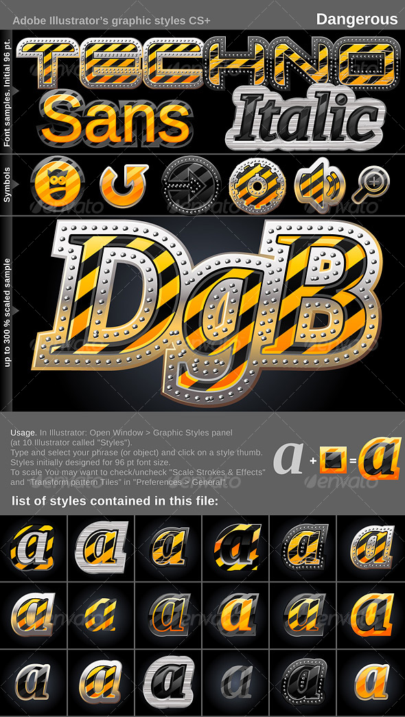 GraphicRiver Illustrator Graphic Styles Dangerous 103847 GraphicRiver Illustrator Graphic Styles Dangerous 103847