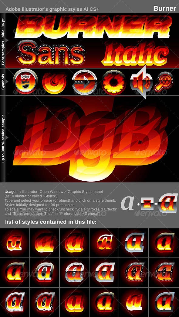 GraphicRiver Illustrator Graphic Styles Burner 103907 GraphicRiver Illustrator Graphic Styles Burner 103907