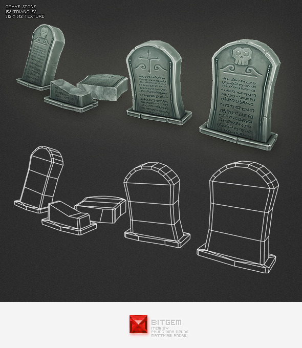 3DOcean Low Poly Grave Stone 01 2806342 3DOcean Low Poly Grave Stone 01 2806342