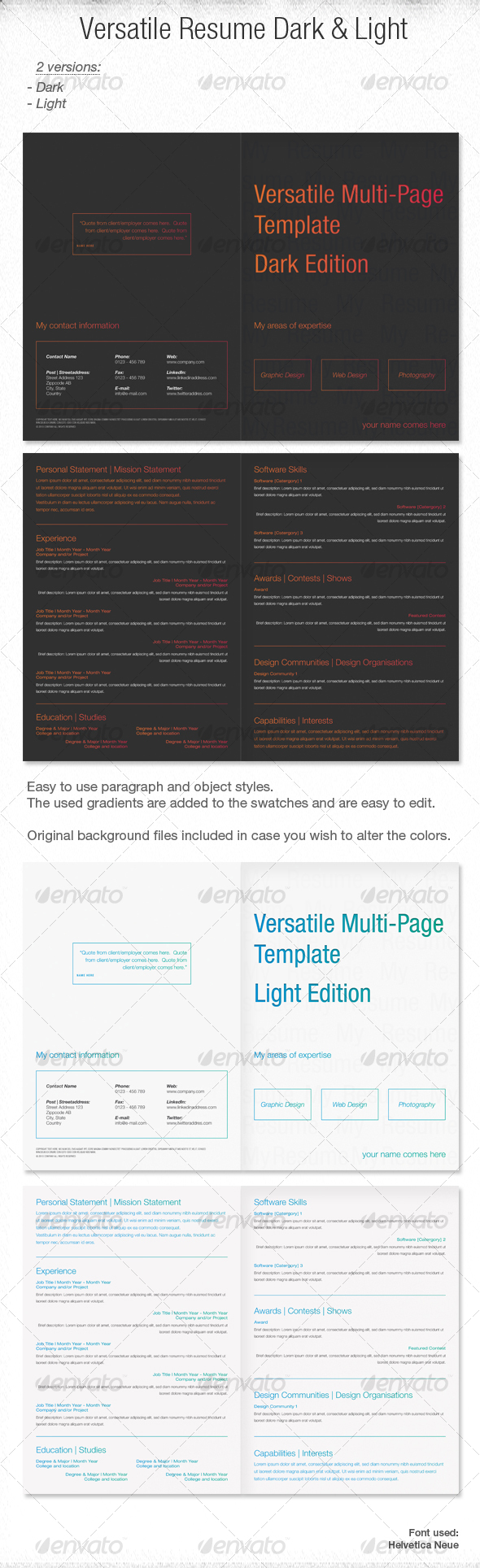 GraphicRiver Versatile Multi-Page Template Dark and Light 104103 GraphicRiver Versatile Multi-Page Template Dark and Light 104103