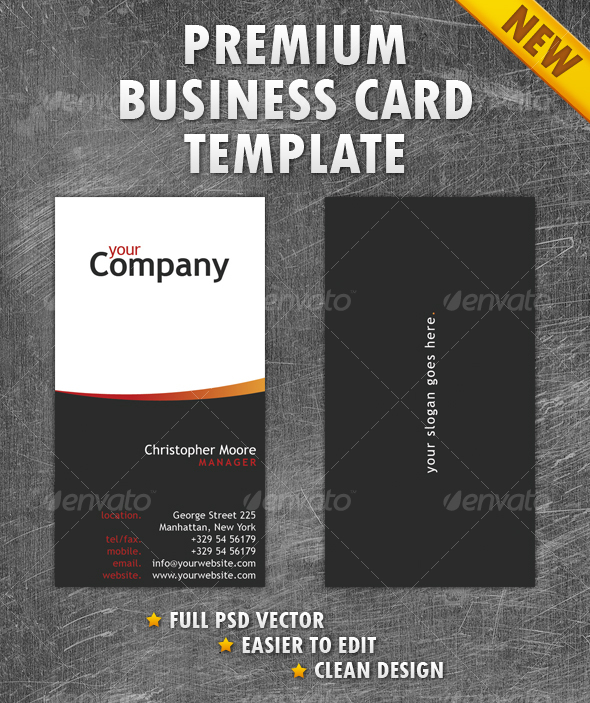GraphicRiver Clean Business Card 104109 GraphicRiver Clean Business Card 104109