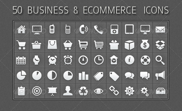 GraphicRiver 50 Business and Ecommerce Icons 2891246 GraphicRiver 50 Business and Ecommerce Icons 2891246