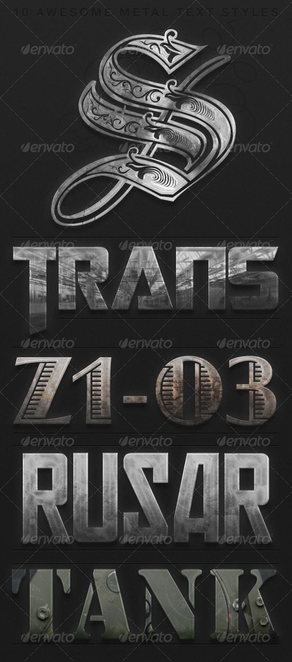 GraphicRiver Metal Text Style Pack 2911554 GraphicRiver Metal Text Style Pack 2911554