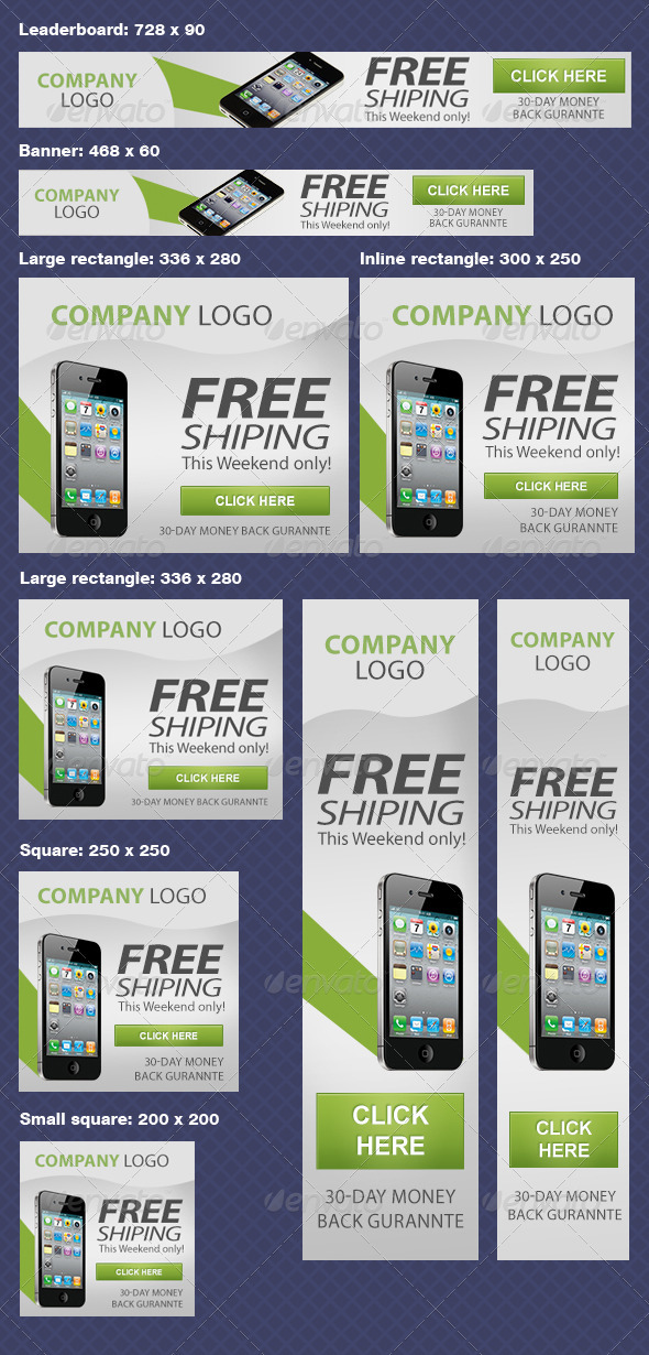 GraphicRiver Multiple Google AdWords Banners 2889211 GraphicRiver Multiple Google AdWords Banners 2889211