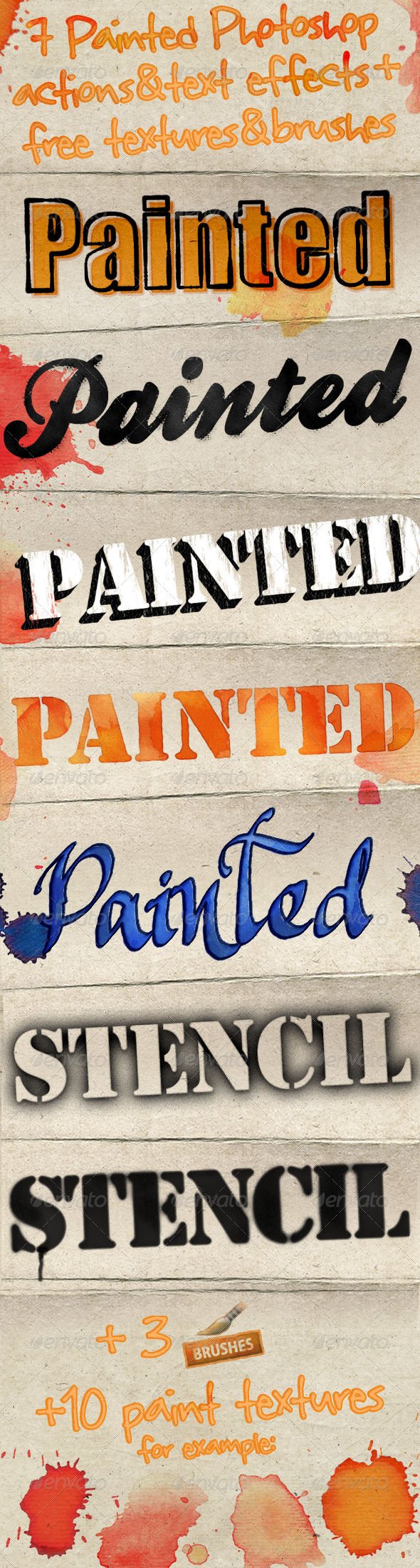 GraphicRiver Painted Photoshop Text Effects & Actions 2919617 GraphicRiver Painted Photoshop Text Effects & Actions 2919617