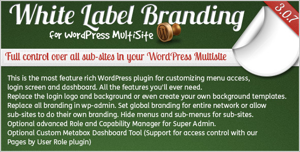 CodeCanyon White Label Branding for WordPress Multisite 162193 CodeCanyon White Label Branding for WordPress Multisite 162193