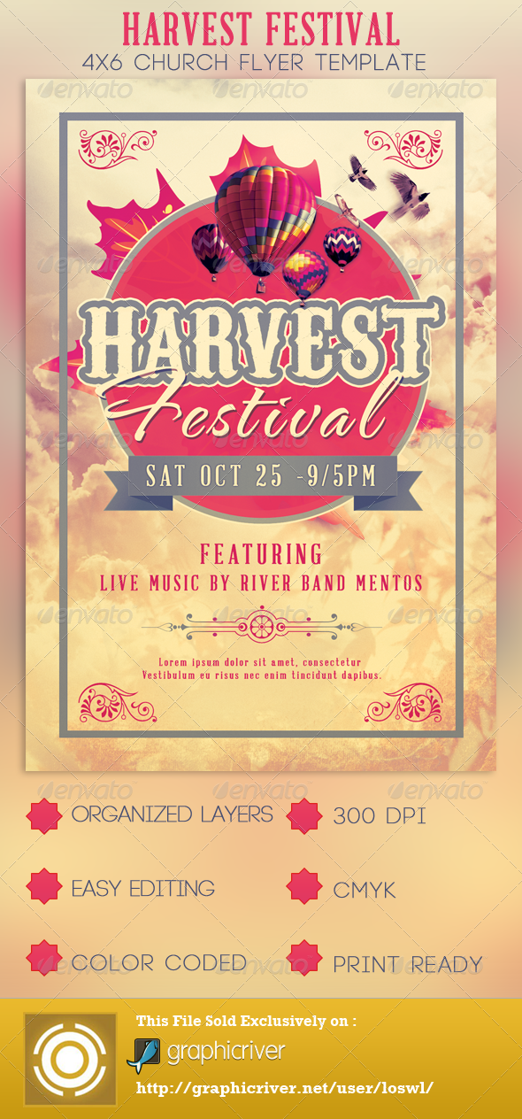 GraphicRiver Harvest Festival Church Flyer Template 2925085 GraphicRiver Harvest Festival Church Flyer Template 2925085