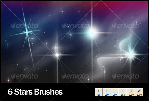 GraphicRiver 6 Star Brushes 105062 GraphicRiver 6 Star Brushes 105062