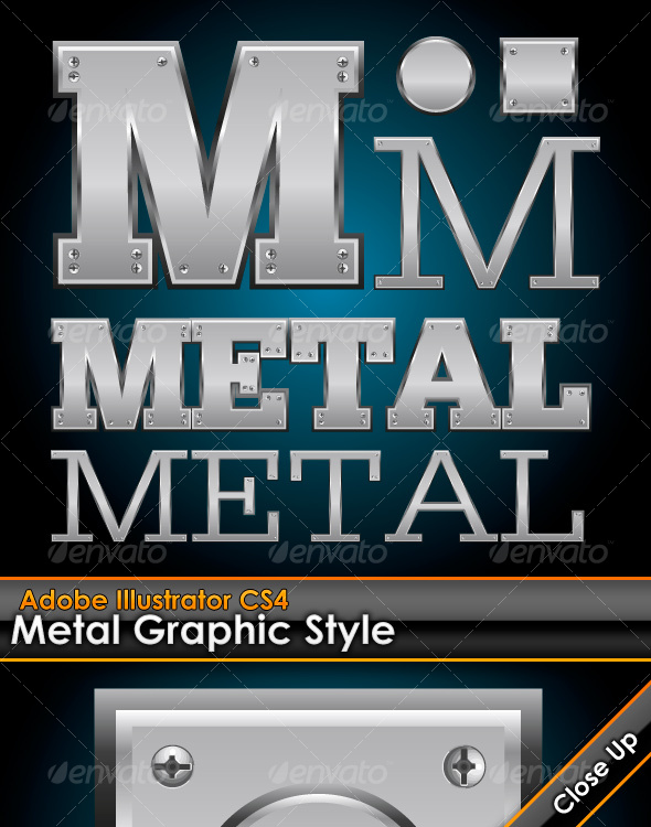 GraphicRiver Metal Plate Illustrator Graphic Style with Bolts 102410 GraphicRiver Metal Plate Illustrator Graphic Style with Bolts 102410