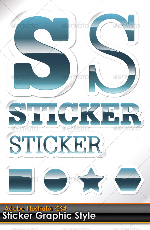 GraphicRiver Sticker Illustrator Graphic Style 95205 GraphicRiver Sticker Illustrator Graphic Style 95205