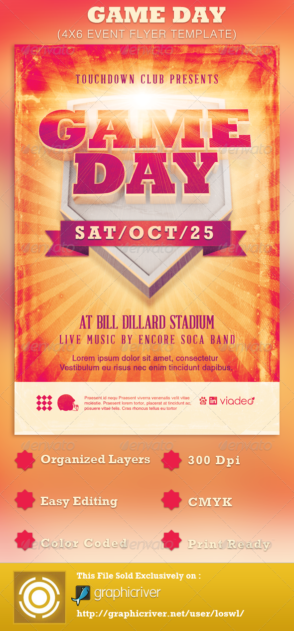 GraphicRiver Game Day Event Flyer Template 2973240 GraphicRiver Game Day Event Flyer Template 2973240