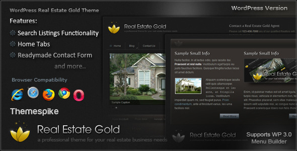 ThemeForest Real Estate Gold 110400 ThemeForest Real Estate Gold 110400