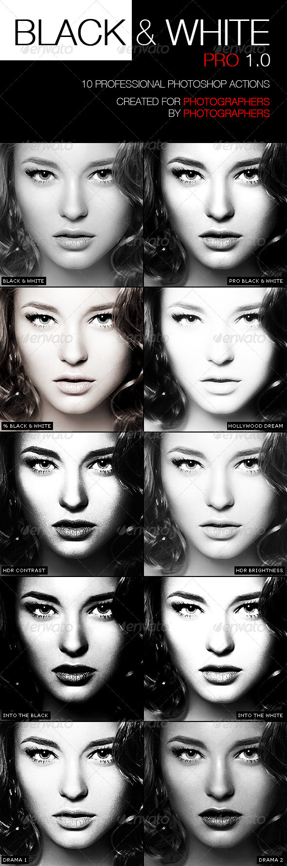 GraphicRiver PRO Black & White Photographer Actions 2424636 GraphicRiver PRO Black & White Photographer Actions 2424636