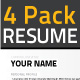 4 Pack Clean Professional Resumes 4 Pack Clean Professional Resumes - GraphicRiver Item for Sale