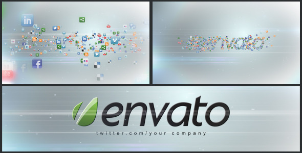 VideoHive Social Media Icons Logo Formation 2999243 VideoHive Social Media Icons Logo Formation 2999243