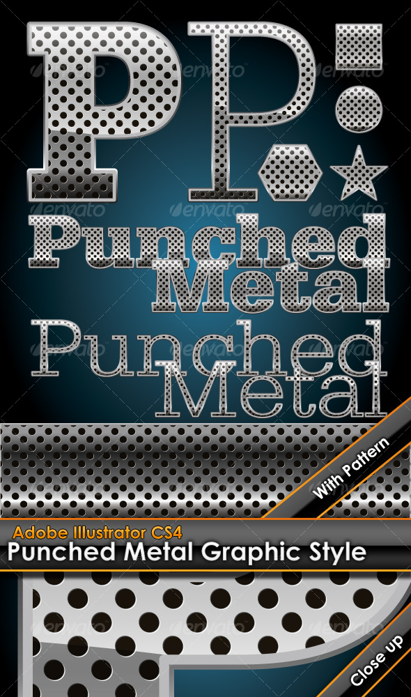 GraphicRiver Hole Punched Metal Graphic Style plus bonus patter 96631 GraphicRiver Hole Punched Metal Graphic Style plus bonus patter 96631