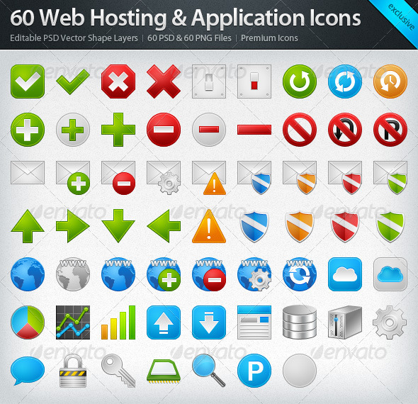 GraphicRiver 60 Web Hosting & Application Icons 309806 GraphicRiver 60 Web Hosting & Application Icons 309806