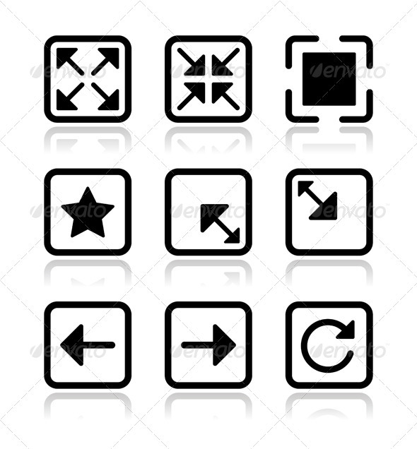 GraphicRiver Website screen icons set full screen minimize 3019744 GraphicRiver Website screen icons set full screen minimize 3019744