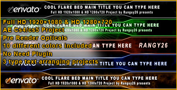 After Effects Project - VideoHive Cool Flare Bed 310155