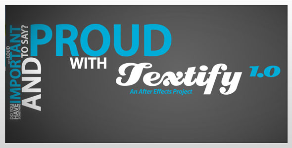 After Effects Project - VideoHive Textify 1.0 306585 After Effects Project - VideoHive Textify 1.0 306585