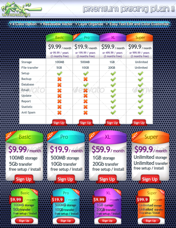 GraphicRiver Premium Pricing Plan 2 107587 GraphicRiver Premium Pricing Plan 2 107587