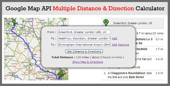 CodeCanyon Multiple Distance & Direction Calculator 311241 CodeCanyon Multiple Distance & Direction Calculator 311241
