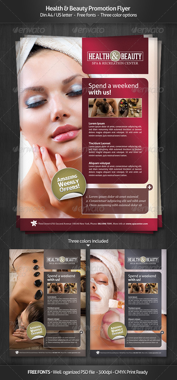 GraphicRiver Health & Beauty Promotion Flyer 3042729 GraphicRiver Health & Beauty Promotion Flyer 3042729
