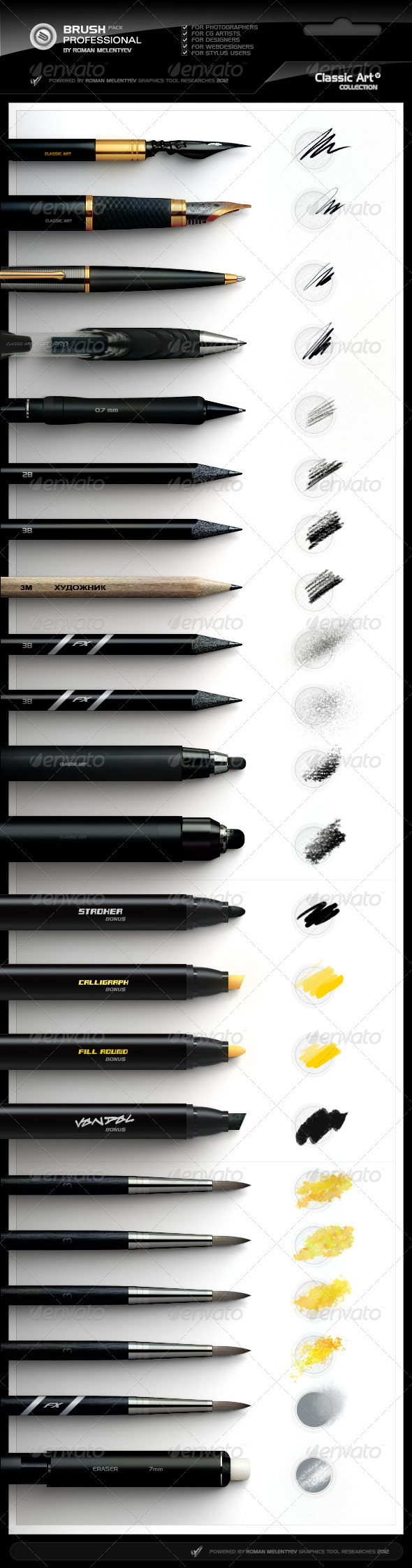 GraphicRiver Brush Pack Professional volume 4 Classic Art 2476826 GraphicRiver Brush Pack Professional volume 4 Classic Art 2476826