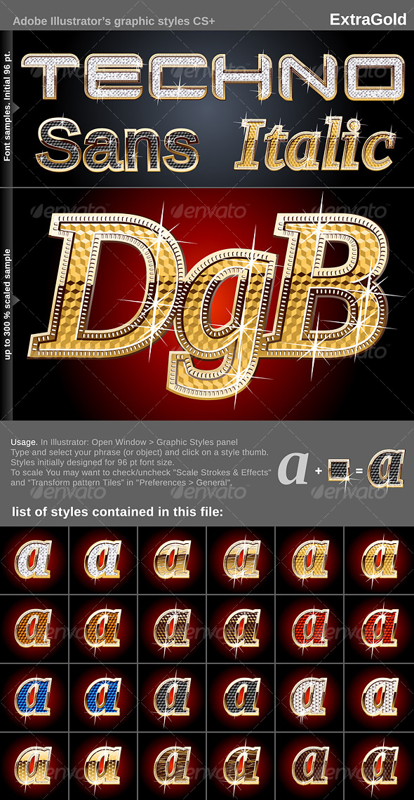 GraphicRiver Illustrator Graphic Styles Extra Gold 108721 GraphicRiver Illustrator Graphic Styles Extra Gold 108721