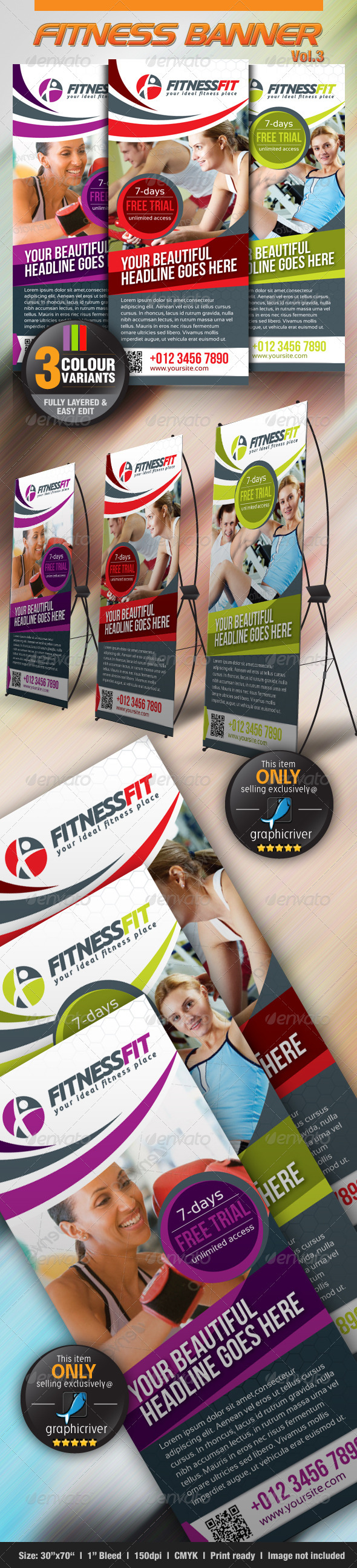 GraphicRiver Fitness Banner Vol.3 3065693 GraphicRiver Fitness Banner Vol.3 3065693