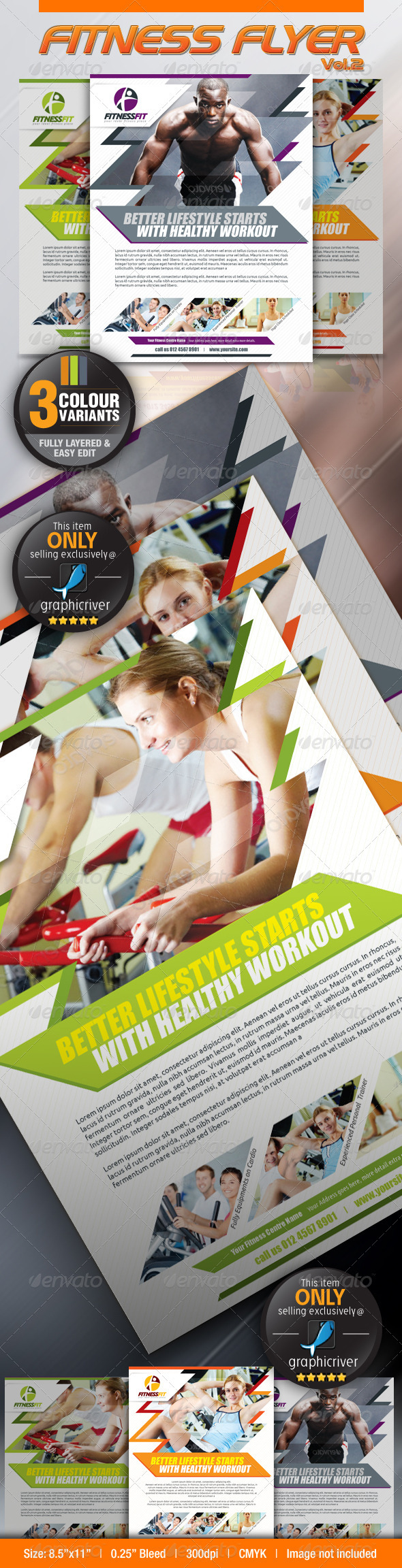 GraphicRiver Fitness Flyer Vol.2 2613127 GraphicRiver Fitness Flyer Vol.2 2613127