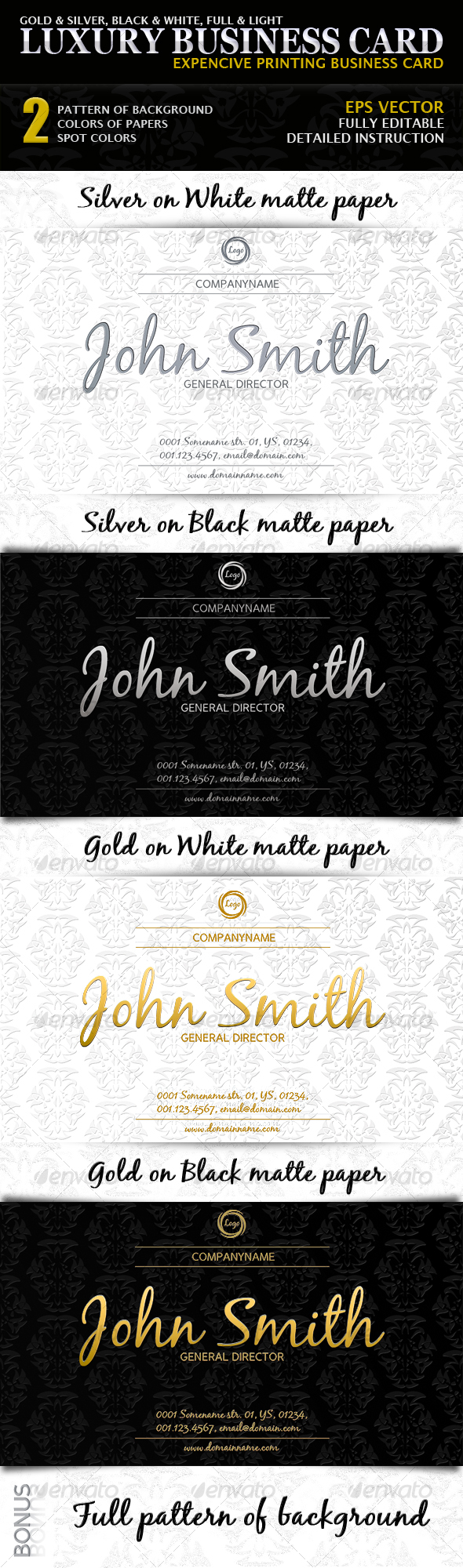 GraphicRiver Luxury Business Card 108068 GraphicRiver Luxury Business Card 108068