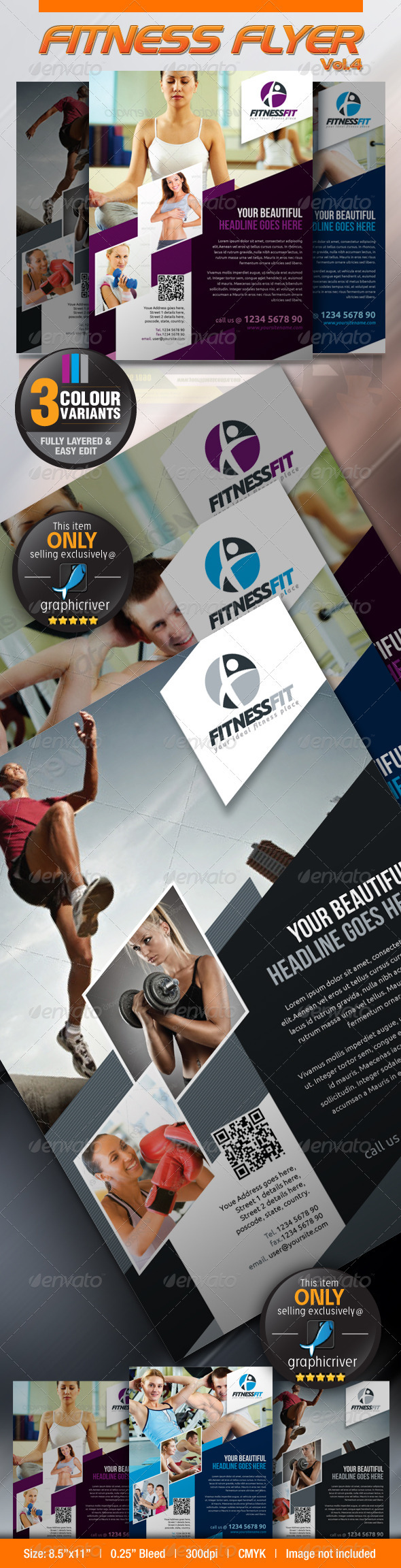 GraphicRiver Fitness Flyer Vol.4 2872424 GraphicRiver Fitness Flyer Vol.4 2872424