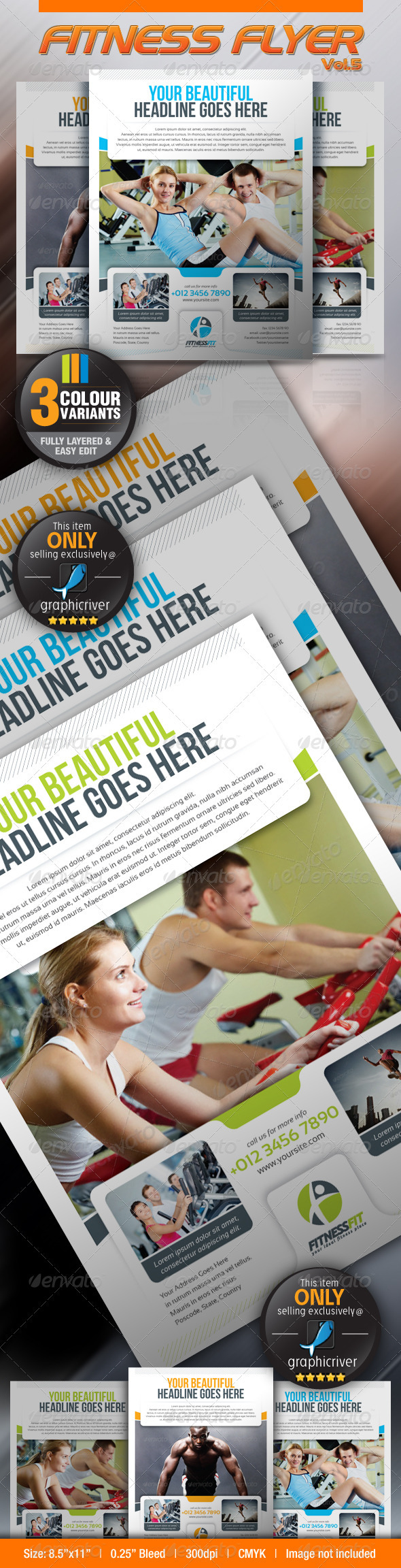 GraphicRiver Fitness Flyer Vol.5 3014206 GraphicRiver Fitness Flyer Vol.5 3014206