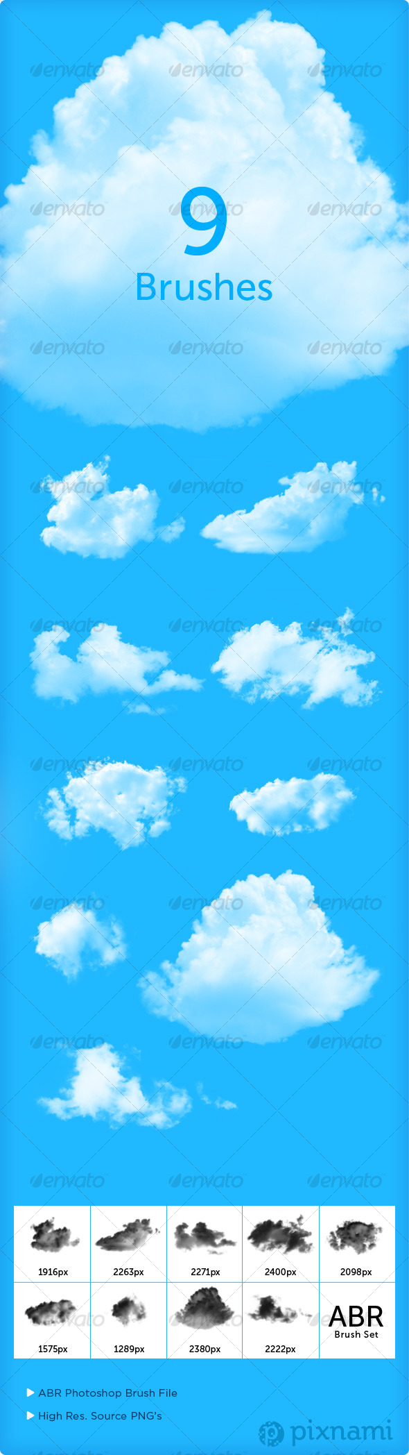 GraphicRiver 9 Cloud Brushes for Photoshop 109536 GraphicRiver 9 Cloud Brushes for Photoshop 109536